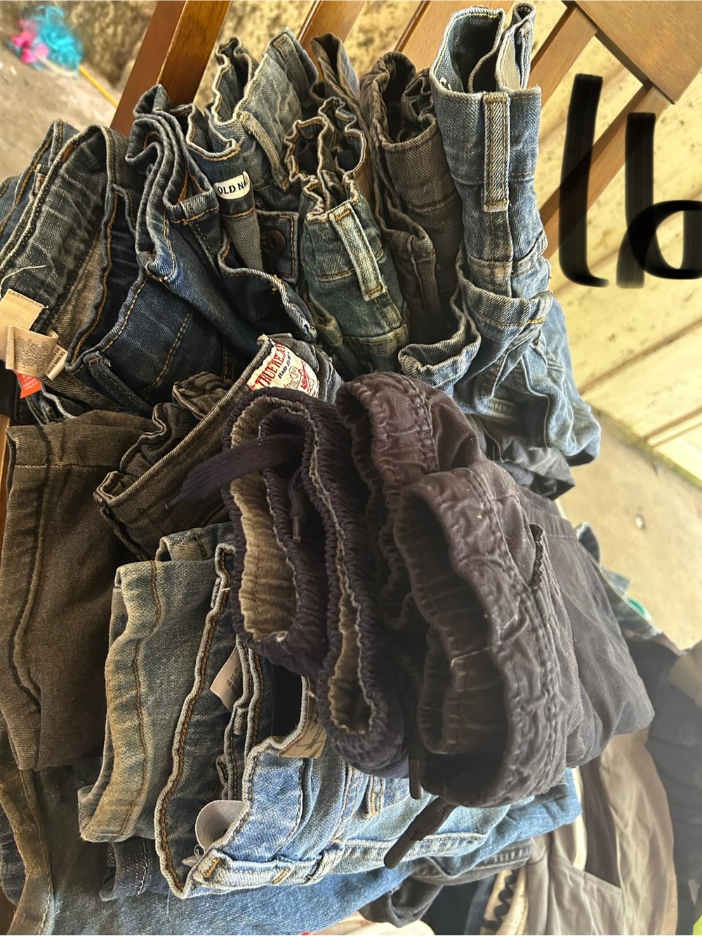 Kids Denim and Knit Bottoms Bundle - Blue and Brown16  pairs boys
